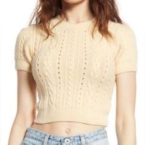 Free People Short + Sweet Crop Sweater